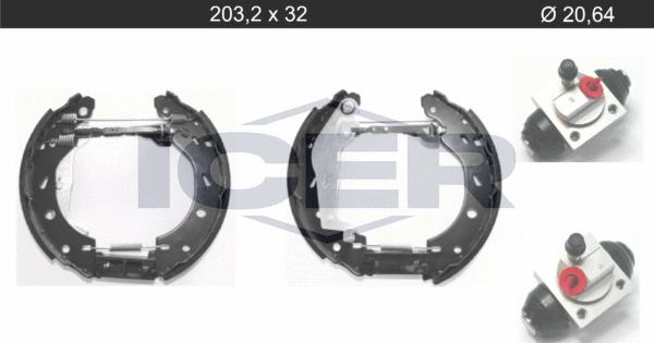 Icer 79KT0113 C - Brake Shoe Set autospares.lv