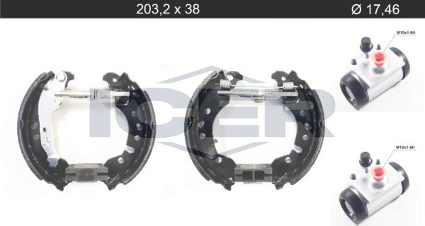 Icer 79KT0134 C - Brake Shoe Set autospares.lv