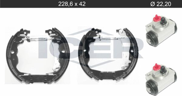 Icer 79KT0138 C - Brake Shoe Set autospares.lv