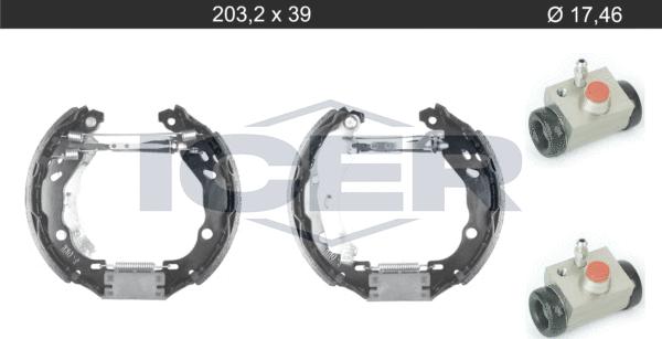 Icer 79KT0137 C - Brake Shoe Set autospares.lv