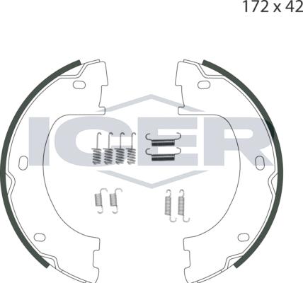 Icer 79PB4010 C - Brake Shoe Set, parking brake autospares.lv