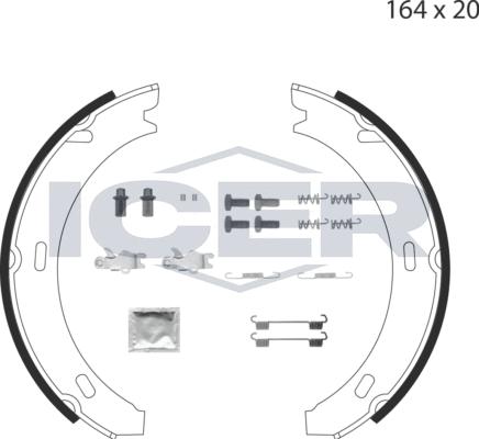 Icer 79PB4011 C - Brake Shoe Set, parking brake autospares.lv