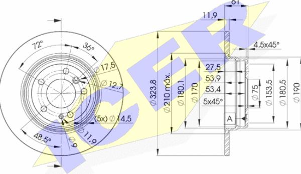 Icer 78BD9900-2 - Brake Disc autospares.lv