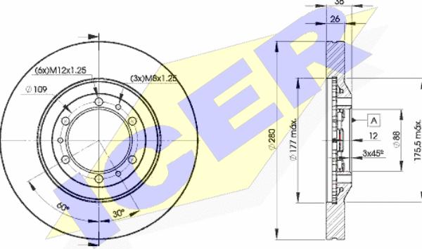 Icer 78BD9050-2 - Brake Disc autospares.lv