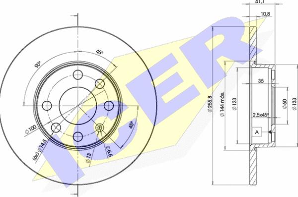 Icer 78BD9058-2 - Brake Disc autospares.lv