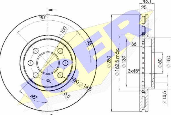 Icer 78BD9007-2 - Brake Disc autospares.lv