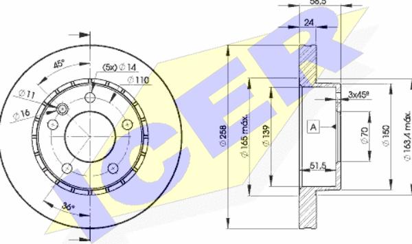 Icer 78BD9039-2 - Brake Disc autospares.lv