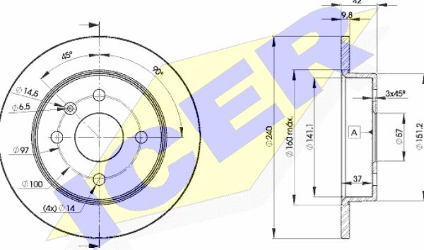 Icer 78BD9108-2 - Brake Disc autospares.lv