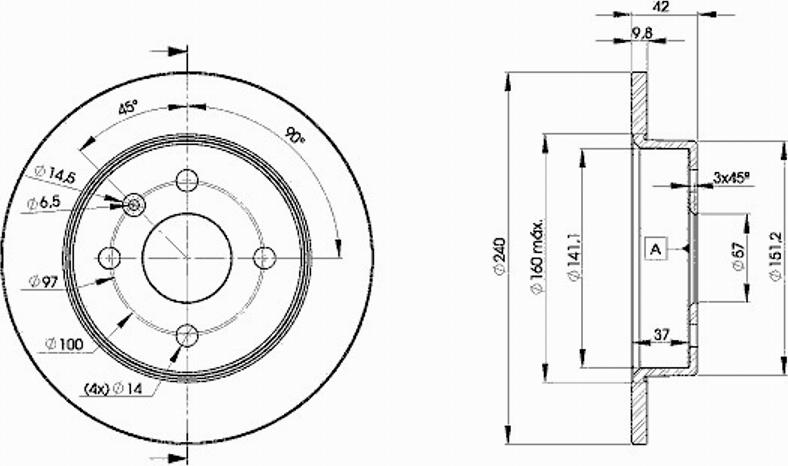 Icer 78BD9108 - Brake Disc autospares.lv