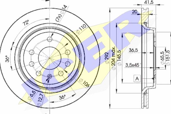 Icer 78BD9114-2 - Brake Disc autospares.lv