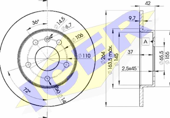 Icer 78BD9110-2 - Brake Disc autospares.lv