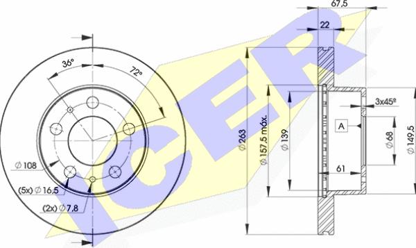 Icer 78BD9131-2 - Brake Disc autospares.lv