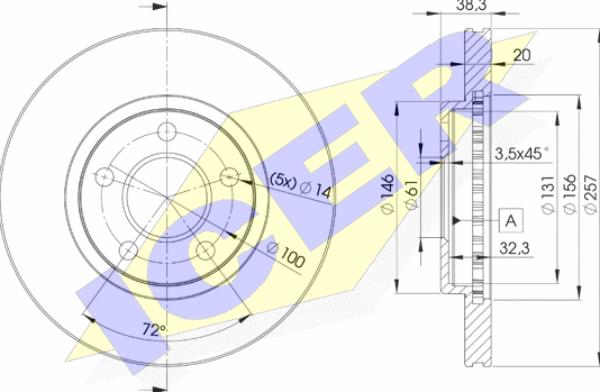 Icer 78BD9718-2 - Brake Disc autospares.lv