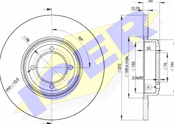 Icer 78BD4642-2 - Brake Disc autospares.lv