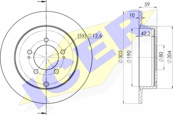 Icer 78BD4650-2 - Brake Disc autospares.lv