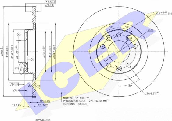 Icer 78BD4614-2 - Brake Disc autospares.lv