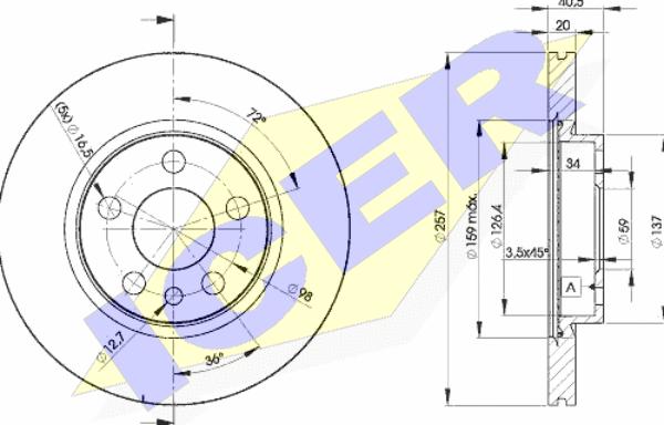 Icer 78BD4683-2 - Brake Disc autospares.lv