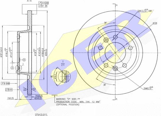 Icer 78BD4623-2 - Brake Disc autospares.lv