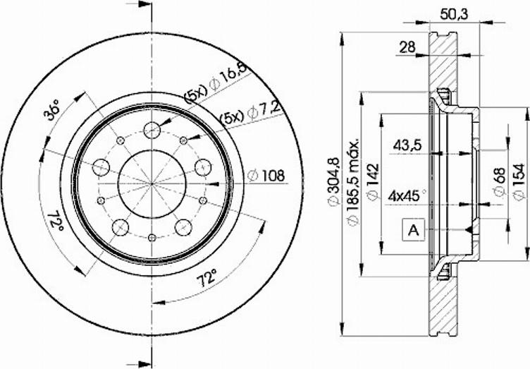 Icer 78BD4045 - Brake Disc autospares.lv