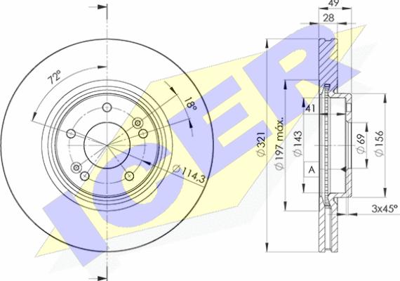 Icer 78BD4051-2 - Brake Disc autospares.lv