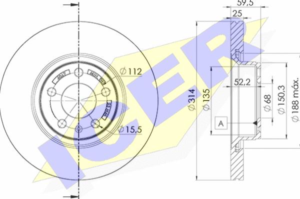 Icer 78BD4067-2 - Brake Disc autospares.lv