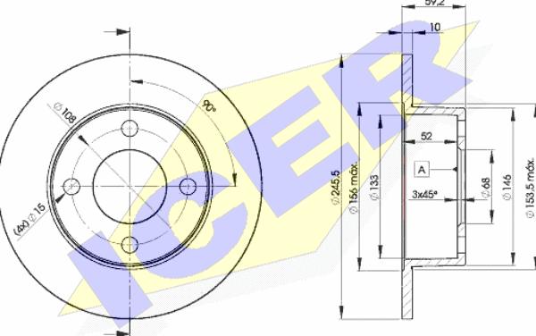 Icer 78BD4010-2 - Brake Disc autospares.lv