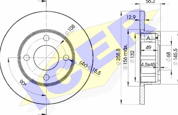 Icer 78BD4012-2 - Brake Disc autospares.lv