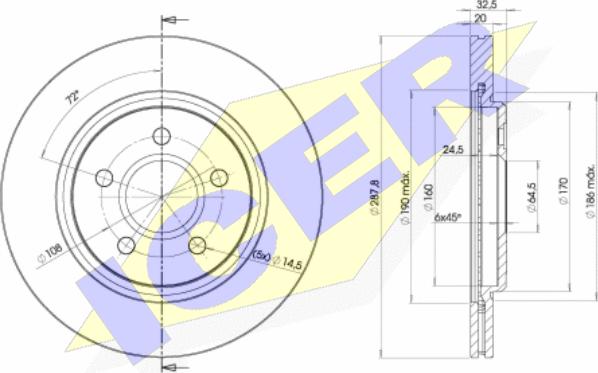 Icer 78BD4089-2 - Brake Disc autospares.lv