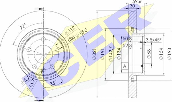 Icer 78BD4085-2 - Brake Disc autospares.lv