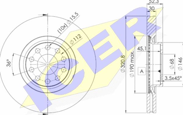 Icer 78BD4086-2 - Brake Disc autospares.lv