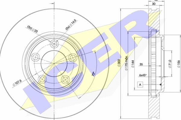 Icer 78BD4088-2 - Brake Disc autospares.lv