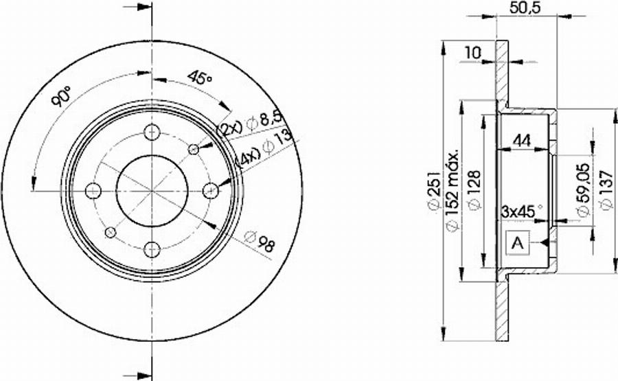 Icer 78BD4070 - Brake Disc autospares.lv