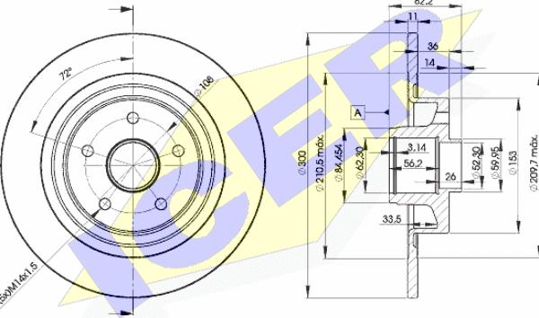 Icer 78BD4108-1 - Brake Disc autospares.lv