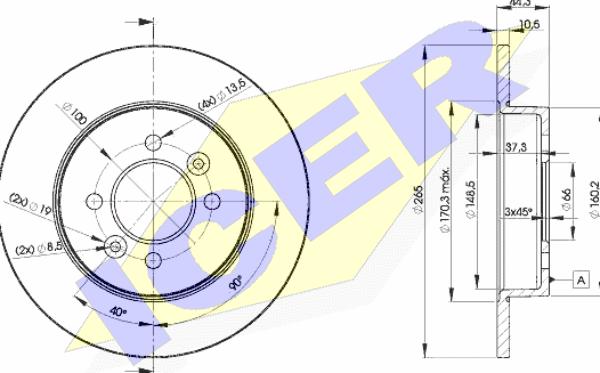 Icer 78BD4295-2 - Brake Disc autospares.lv