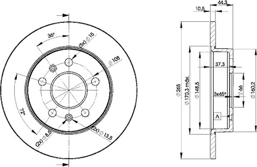 Icer 78BD4296 - Brake Disc autospares.lv