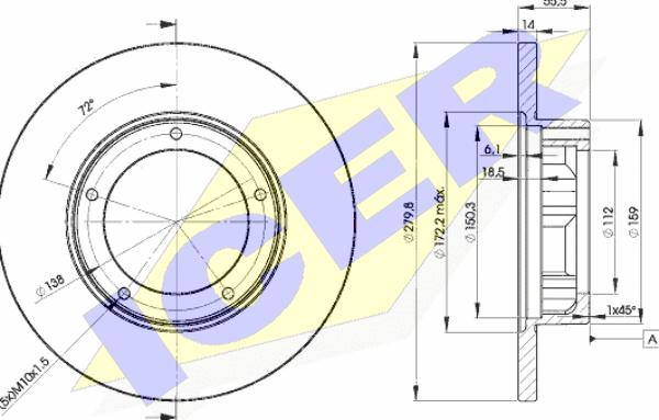 Icer 78BD4269-2 - Brake Disc autospares.lv