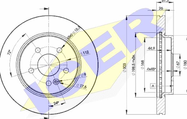 Icer 78BD4210-2 - Brake Disc autospares.lv