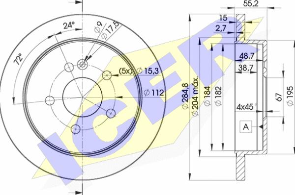 Icer 78BD4230-2 - Brake Disc autospares.lv