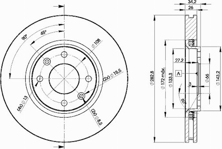 Icer 78BD4752 - Brake Disc autospares.lv