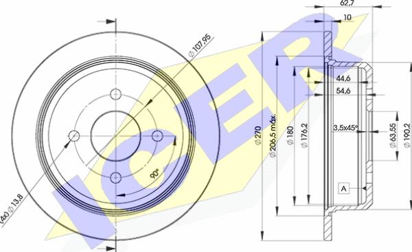 Icer 78BD5951-2 - Brake Disc autospares.lv