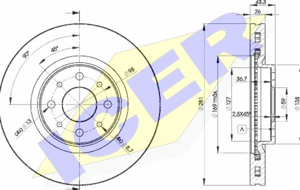 Icer 78BD5546-2 - Brake Disc autospares.lv