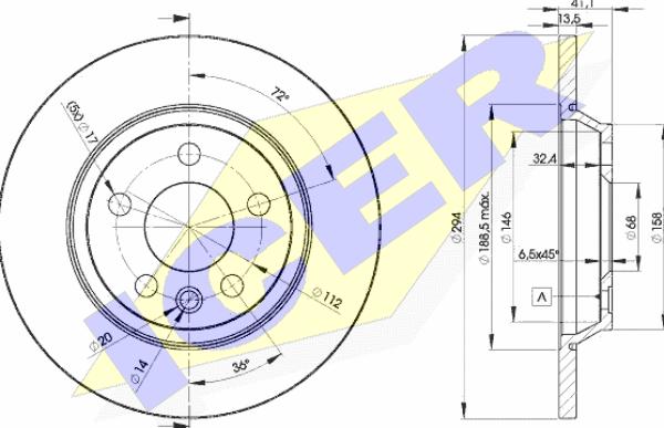 Icer 78BD5609-2 - Brake Disc autospares.lv