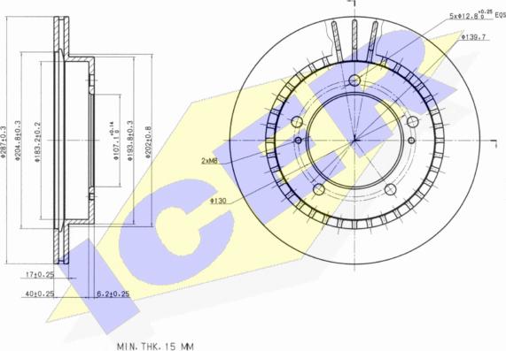 Icer 78BD5600-2 - Brake Disc autospares.lv