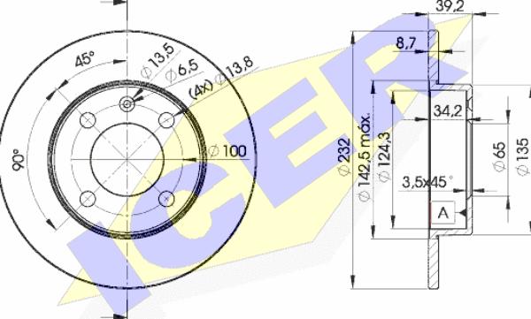 Icer 78BD5608-2 - Brake Disc autospares.lv