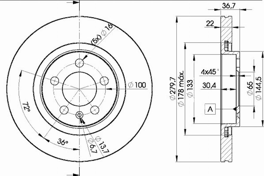 Icer 78BD5603 - Brake Disc autospares.lv