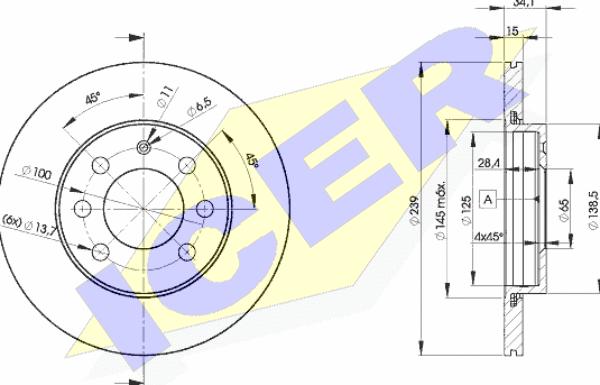 Icer 78BD5607-2 - Brake Disc autospares.lv