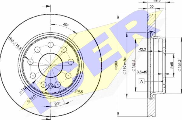 Icer 78BD5614-2 - Brake Disc autospares.lv