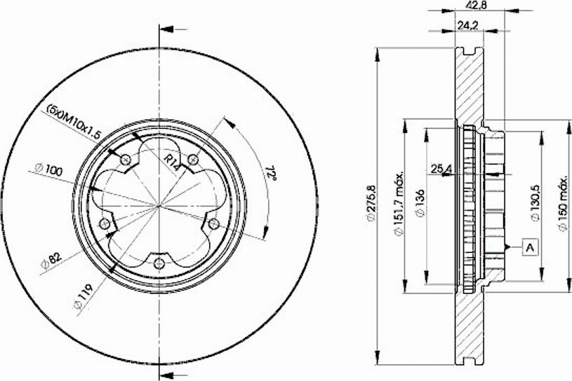 Icer 78BD5612 - Brake Disc autospares.lv