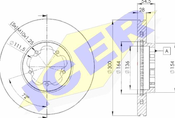 Icer 78BD5630-2 - Brake Disc autospares.lv