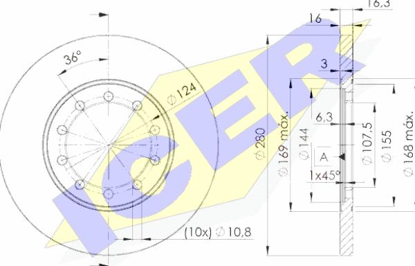 Icer 78BD5631-2 - Brake Disc autospares.lv